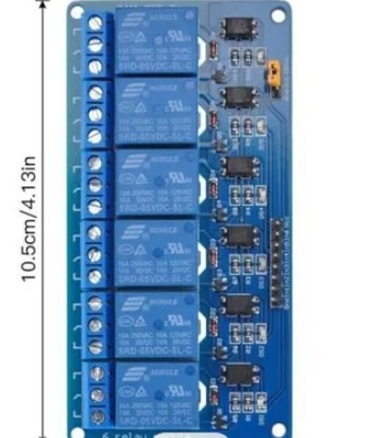 6 Channel Relay Module Board DC 5V Relay Module Relay Expansion Board With Optocoupler AA027